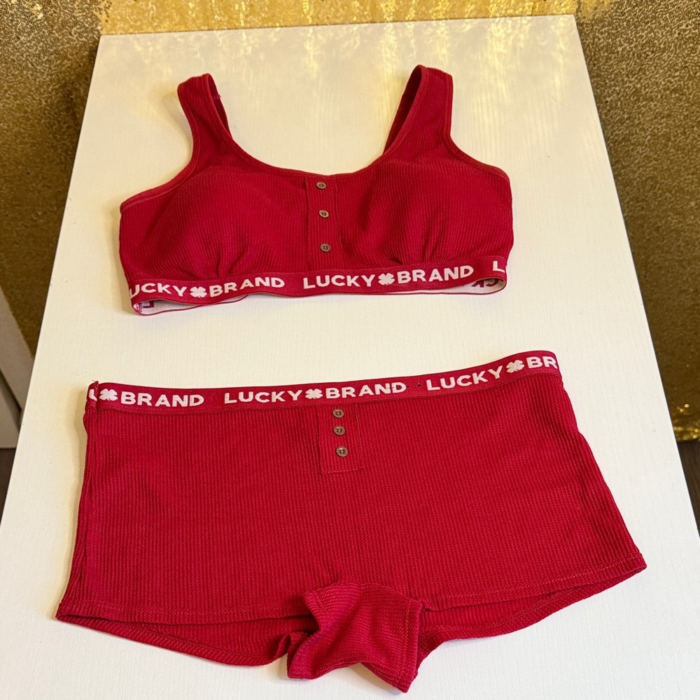 Lucky Brand Red Underwear Set